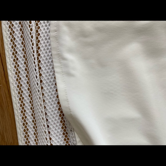 J. Crew White Striped Eyelet Skirt, exposed zipper - Picture 6 of 7